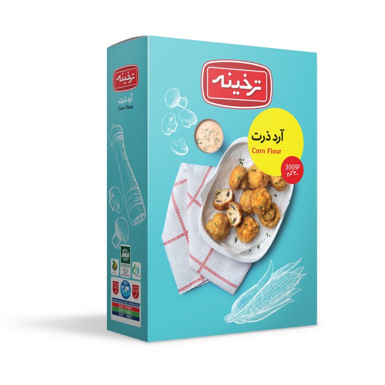 طراحی بسته بندی آرد ذرت - ترخینه - گروه گسترش